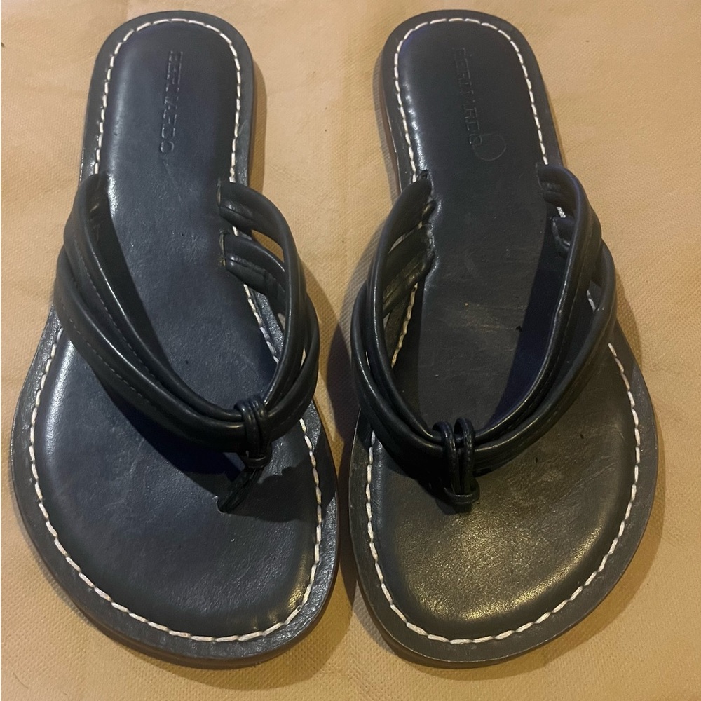 Bernardo Blue Sandals with Minimalist Design